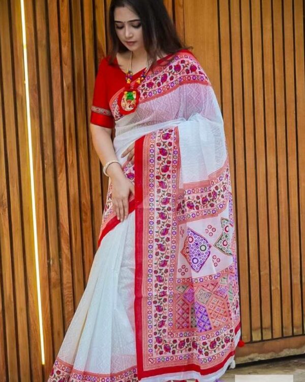 Half Silk Saree with Blouse Piece HF03