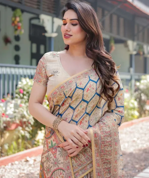 Chanduri  Digital Print Silk Saree CD31