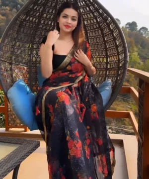 Chanduri  Digital Print Silk Saree CD32