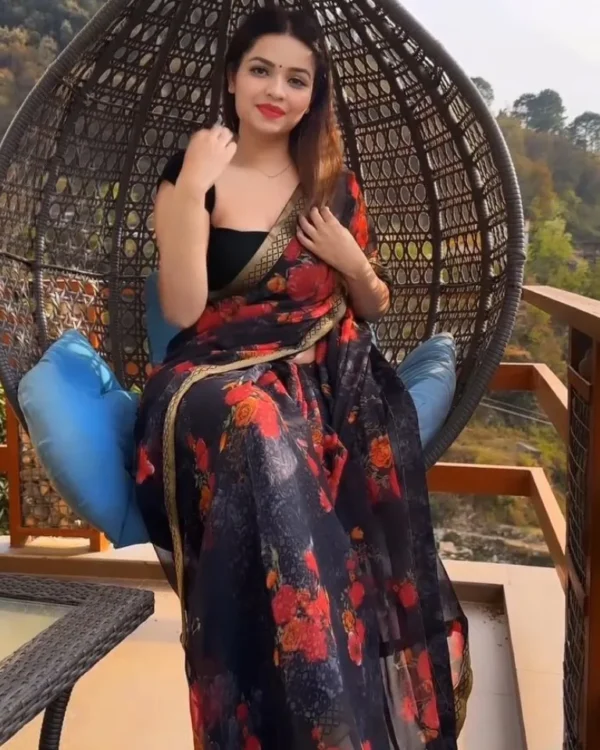 Chanduri Digital Print Silk Saree CD32