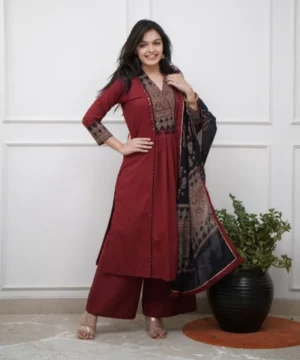 Premium Readymade Cotton Three Piece | Digital Print Orna RC 21