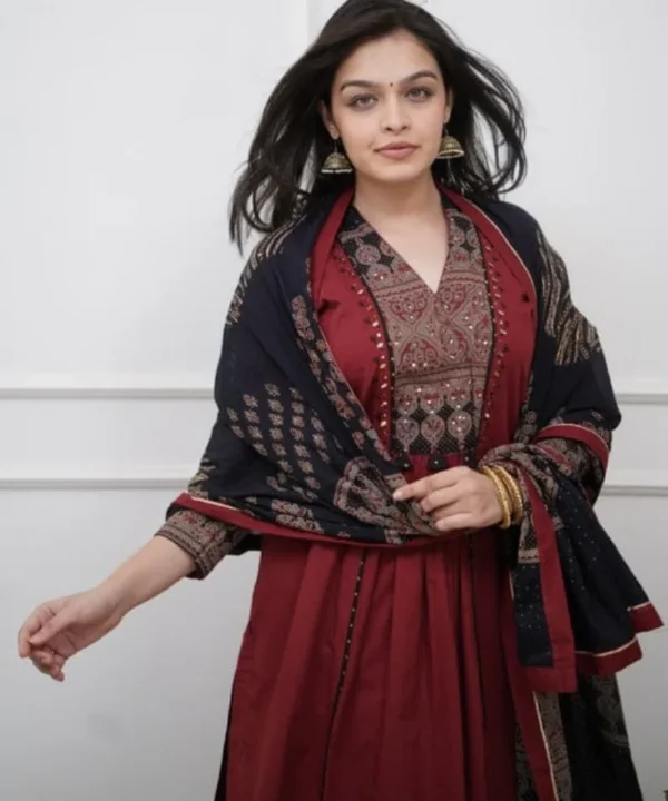 1764341702_L_6 Premium Readymade Cotton Three Piece | Digital Print Orna RC 21