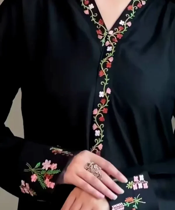 CE01 (2) Premium Cherry Fabric Two Piece | Full Body Embroidery Work CE01