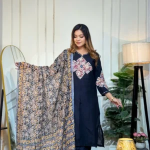 Premium Cotton Digital Print Three Piece DC22