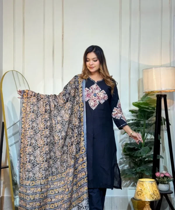 Premium Cotton Digital Print Three Piece DC22