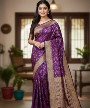 kashmiri Work Katan Saree KK06