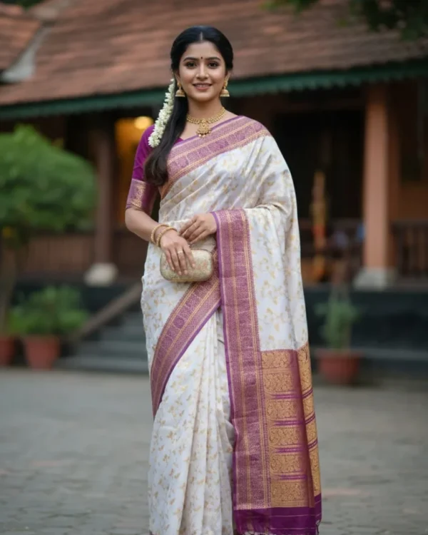 kashmiri Work Katan Saree KK07