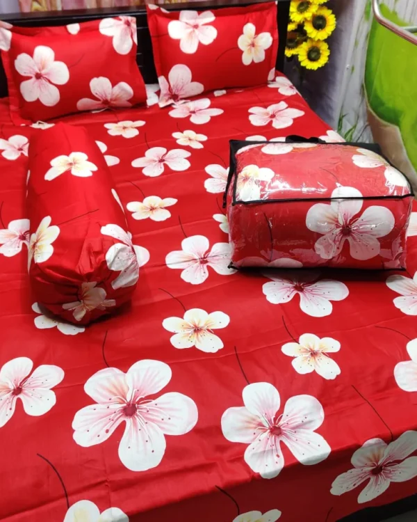 Premium Winter Comforter Set (5 Pieces) | King Size Bed Sheet & Bolster Cover PC10