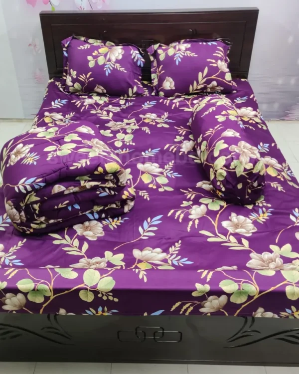 Premium Winter Comforter Set (5 Pieces) | King Size Bed Sheet & Bolster Cover PC05