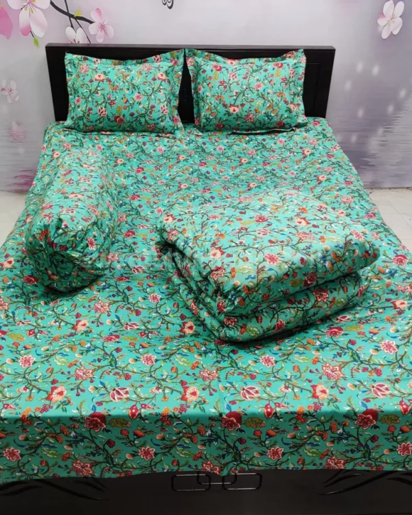 Premium Winter Comforter Set (5 Pieces) | King Size Bed Sheet & Bolster Cover PC06