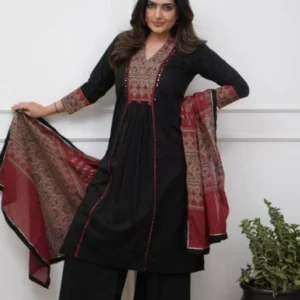 Premium Readymade Cotton Three Piece | Digital Print Orna RC22