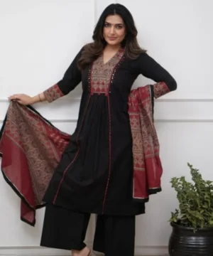 Premium Readymade Cotton Three Piece | Digital Print Orna RC22