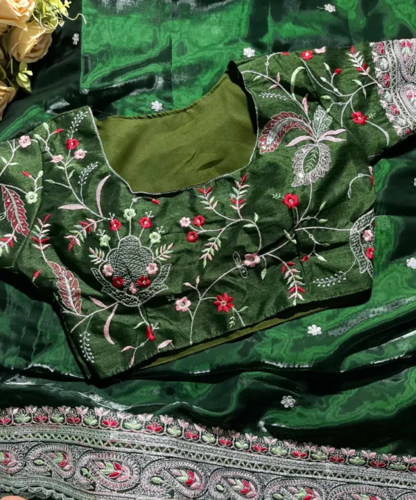 Pure Crystal Silk Jimmy Choo Saree With Sequence &  Embroidered Work JC33