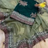Heavy Twill Banarasi Crush Silk saree