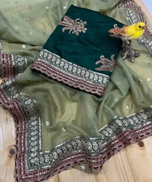 Heavy Twill Banarasi Crush Silk saree