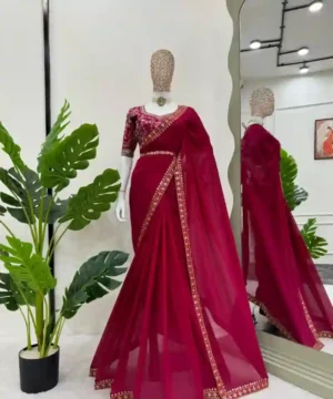 Jimmy Choo Mono Bangalore Saree with Thread & Sequence work JB51