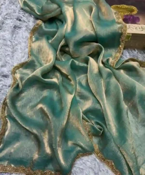 Bollywood Trending Satin Chiffon Saree | Rich Elegant Lace Border