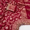 Designer Pure Khadi Dolla Cotton Saree | Sabyasachi Scallop & Kanchi Border