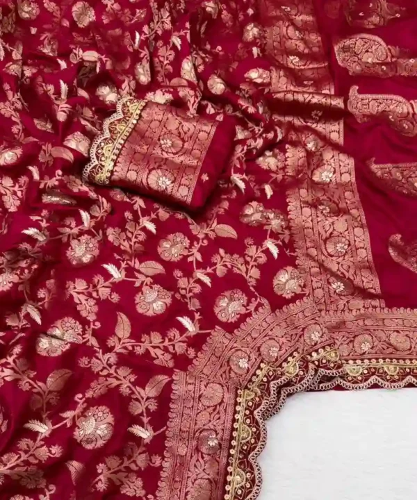 Designer Pure Khadi Dolla Cotton Saree | Sabyasachi Scallop & Kanchi Border