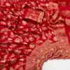 Designer Pure Khadi Dolla Cotton Saree | Sabyasachi Scallop & Kanchi Border